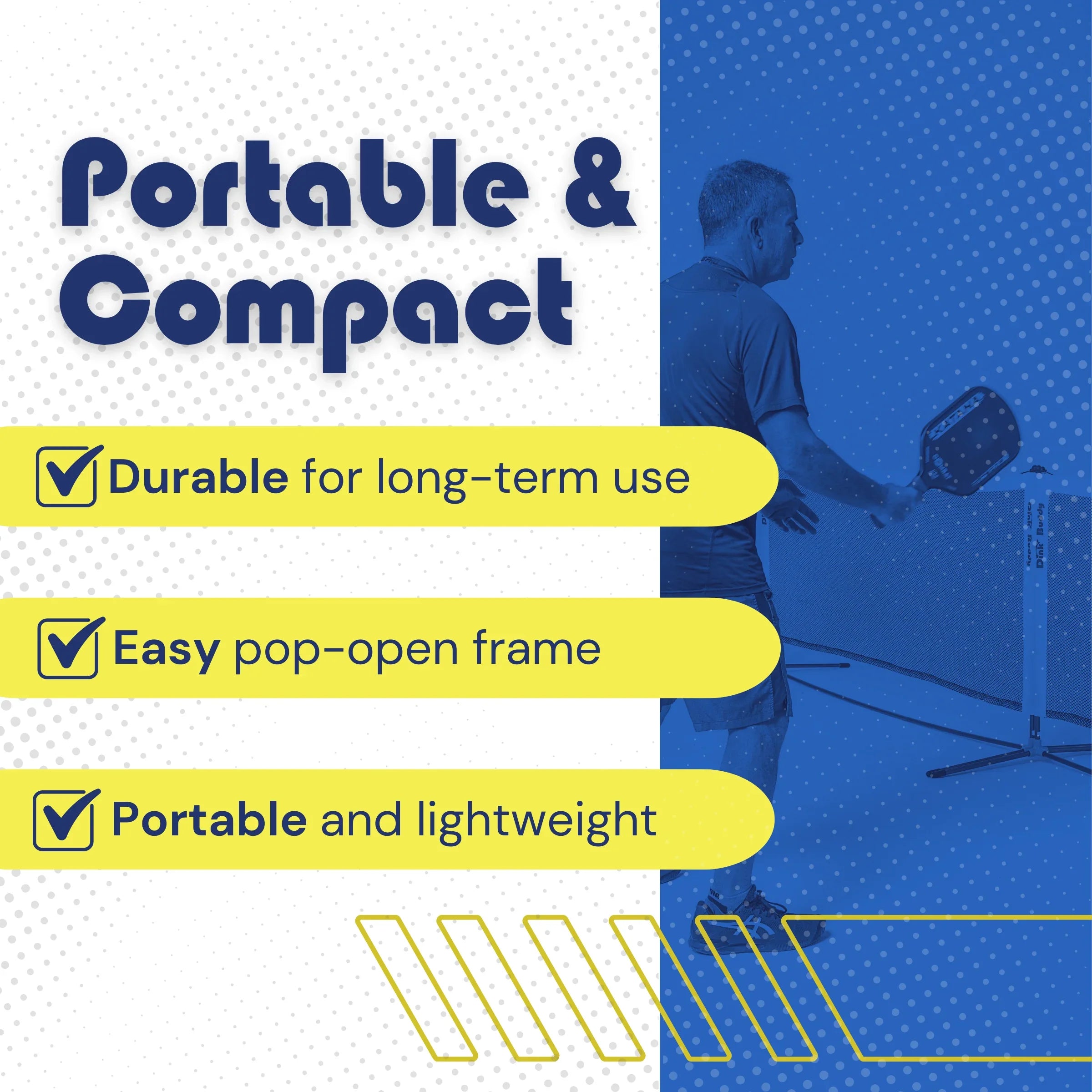pickleball ball hopper folding PicklePorter pickleball equipment for storage and practice