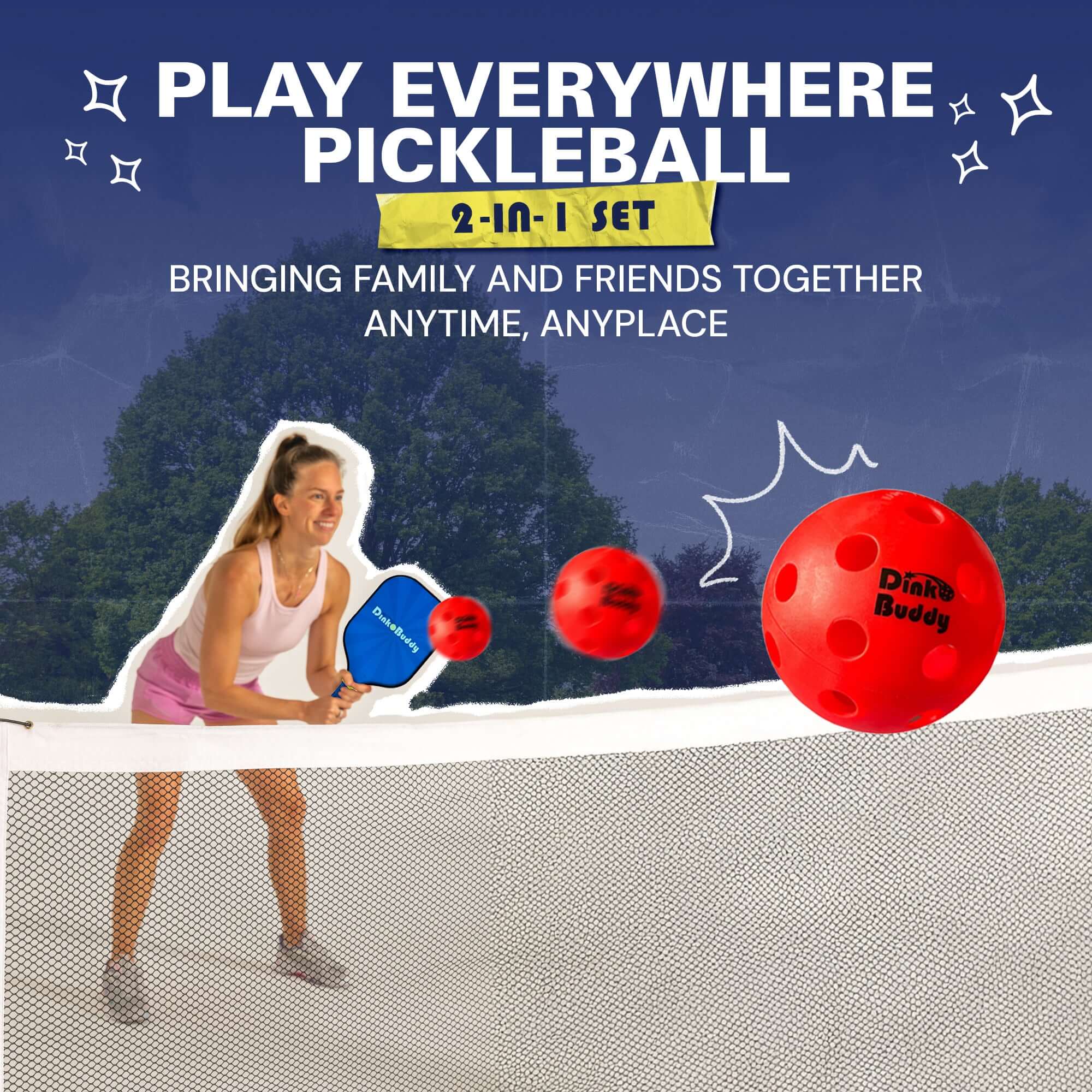 pickleball set outdoor play pickleball paddles and pickle balls for pickleball court practice