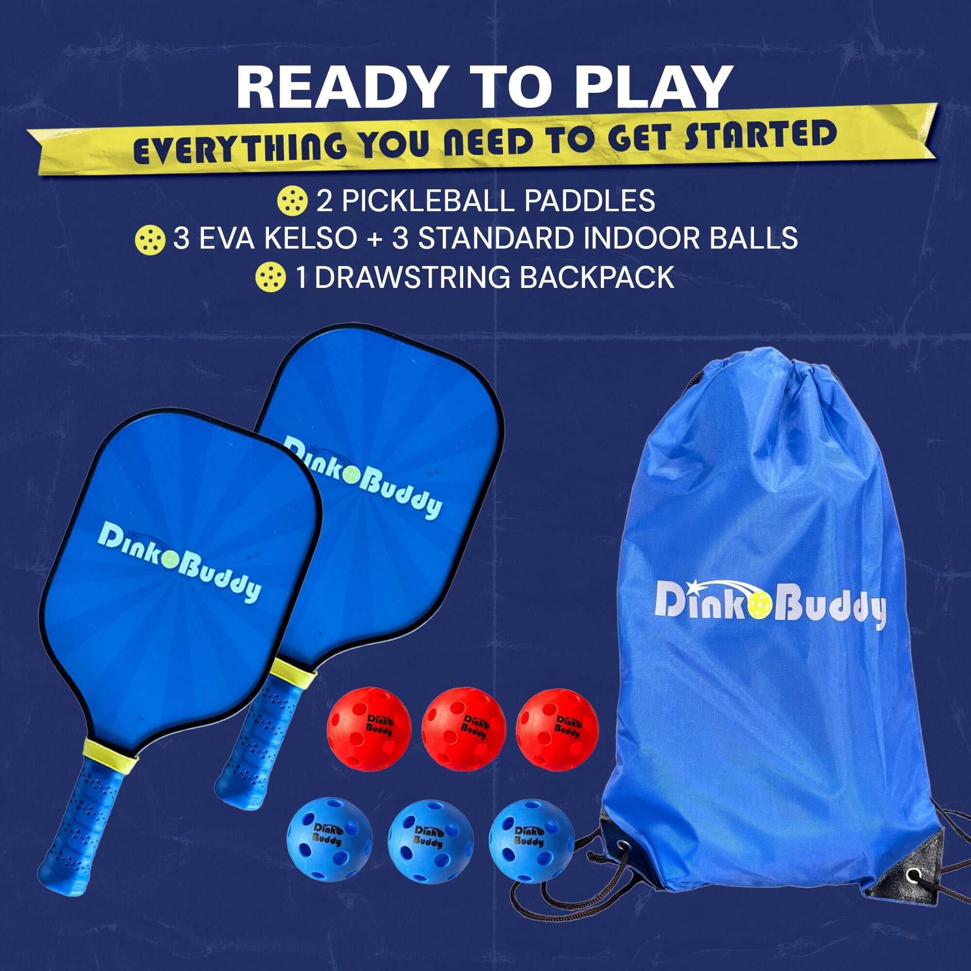 pickleball equipment set with pickleball paddles pickle balls and portable pickleball net
