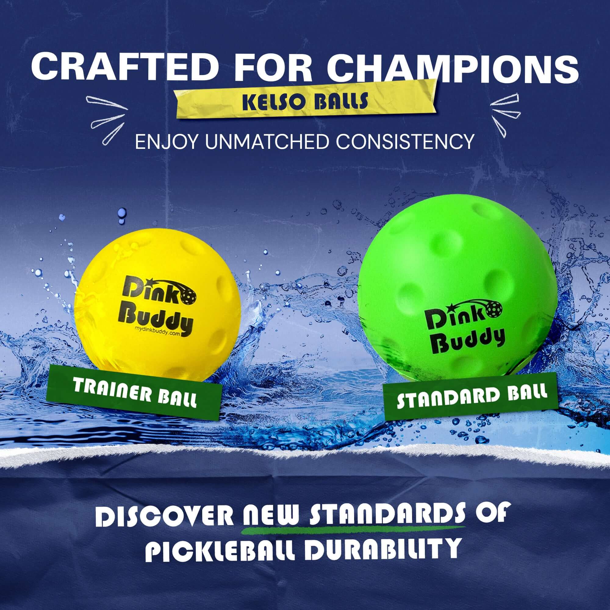 High quality pickleball balls – durable Kelso pickleball equipment for players and coaches.