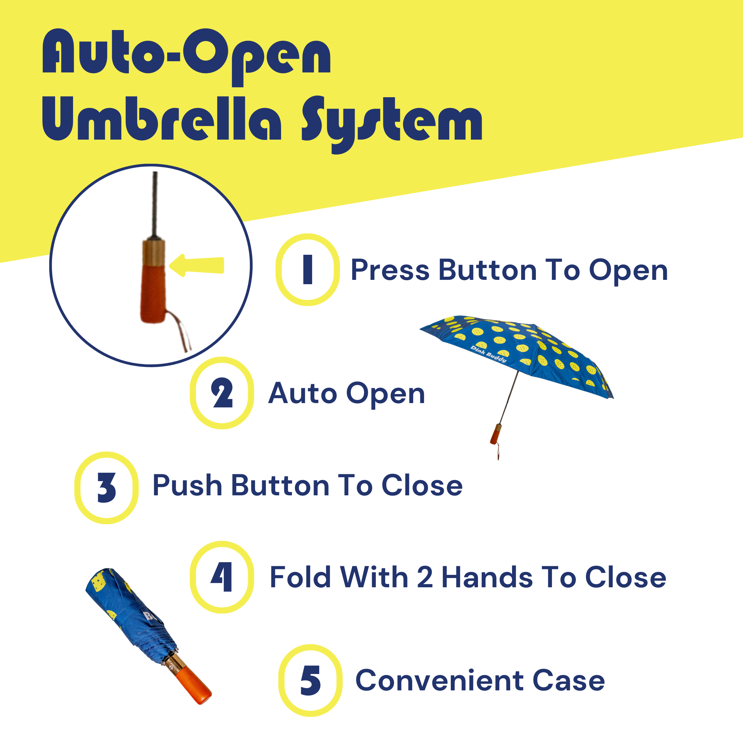 PickleBrella – Rain & Rally 105 cm Umbrella