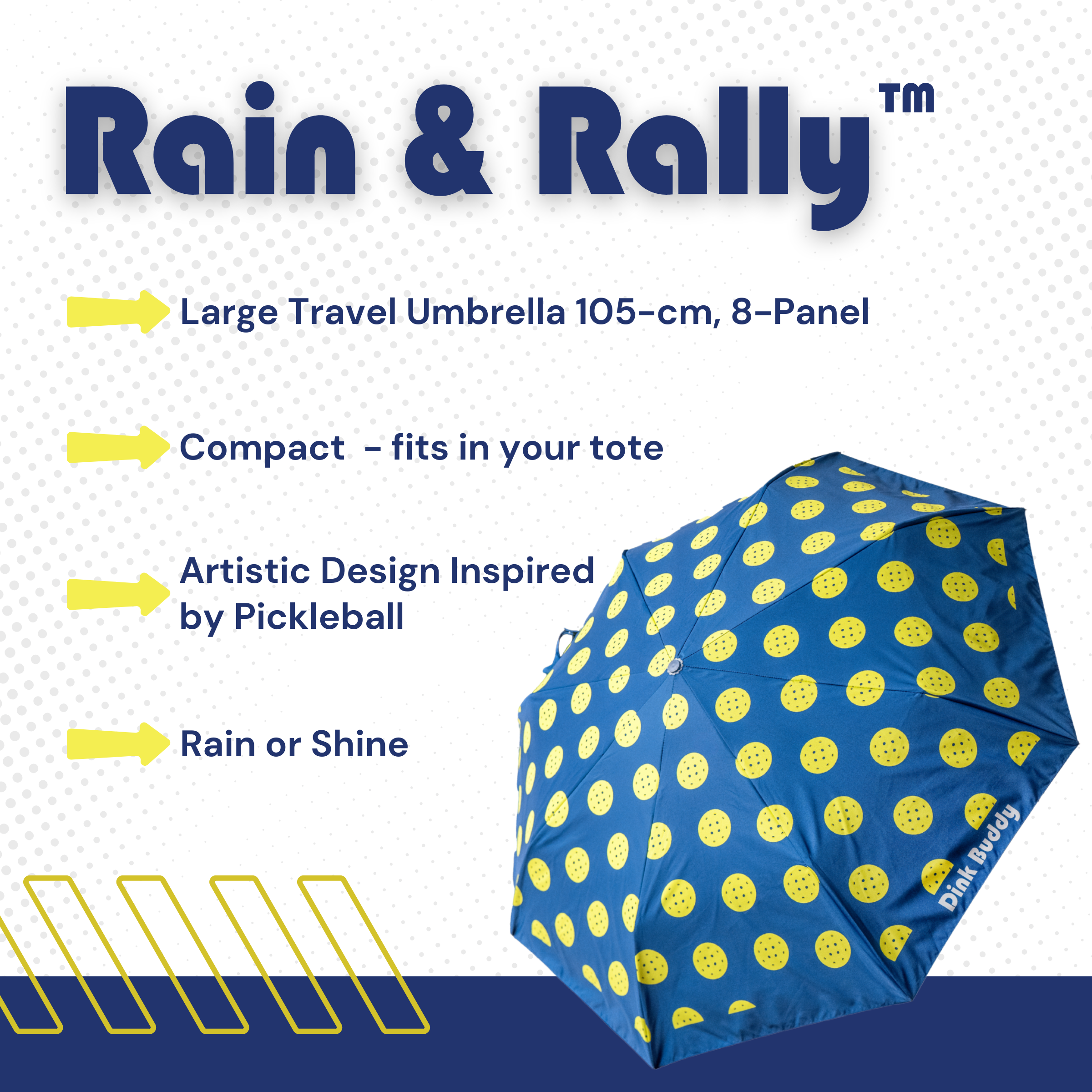 PickleBrella – Rain & Rally 105 cm Umbrella