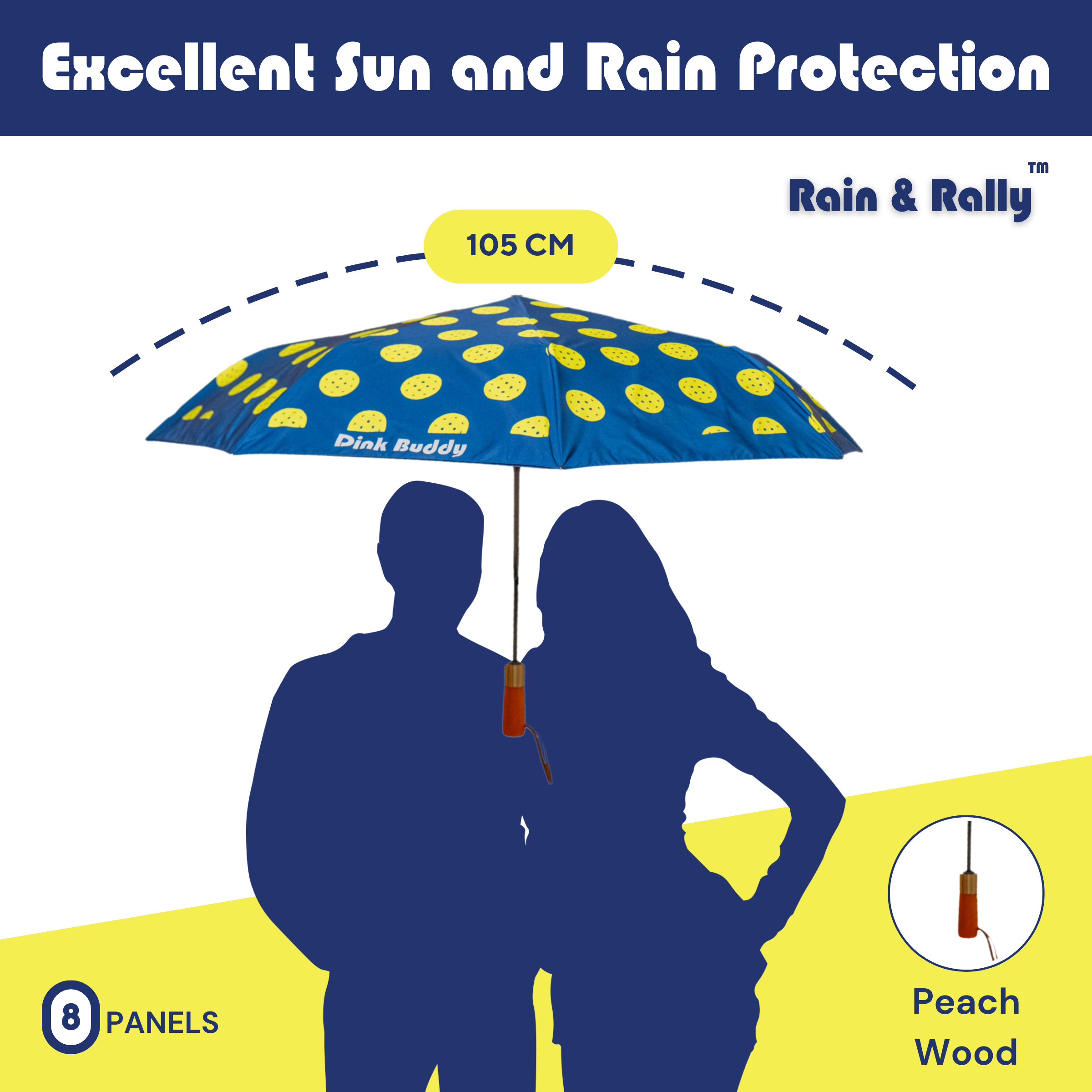 PickleBrella – Rain & Rally 105 cm Umbrella