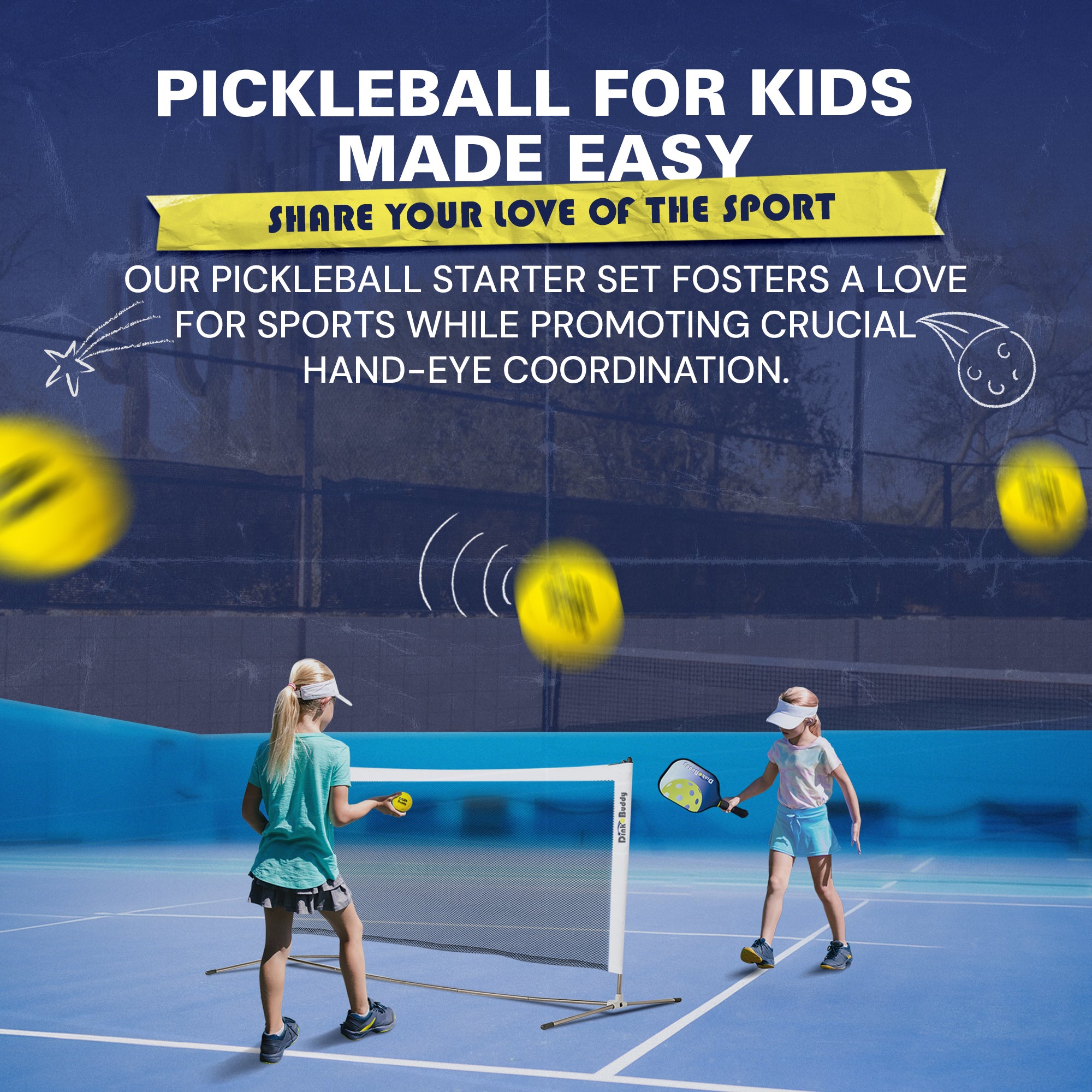 Budding Pro Pickleball Kids Set, 3-in-1