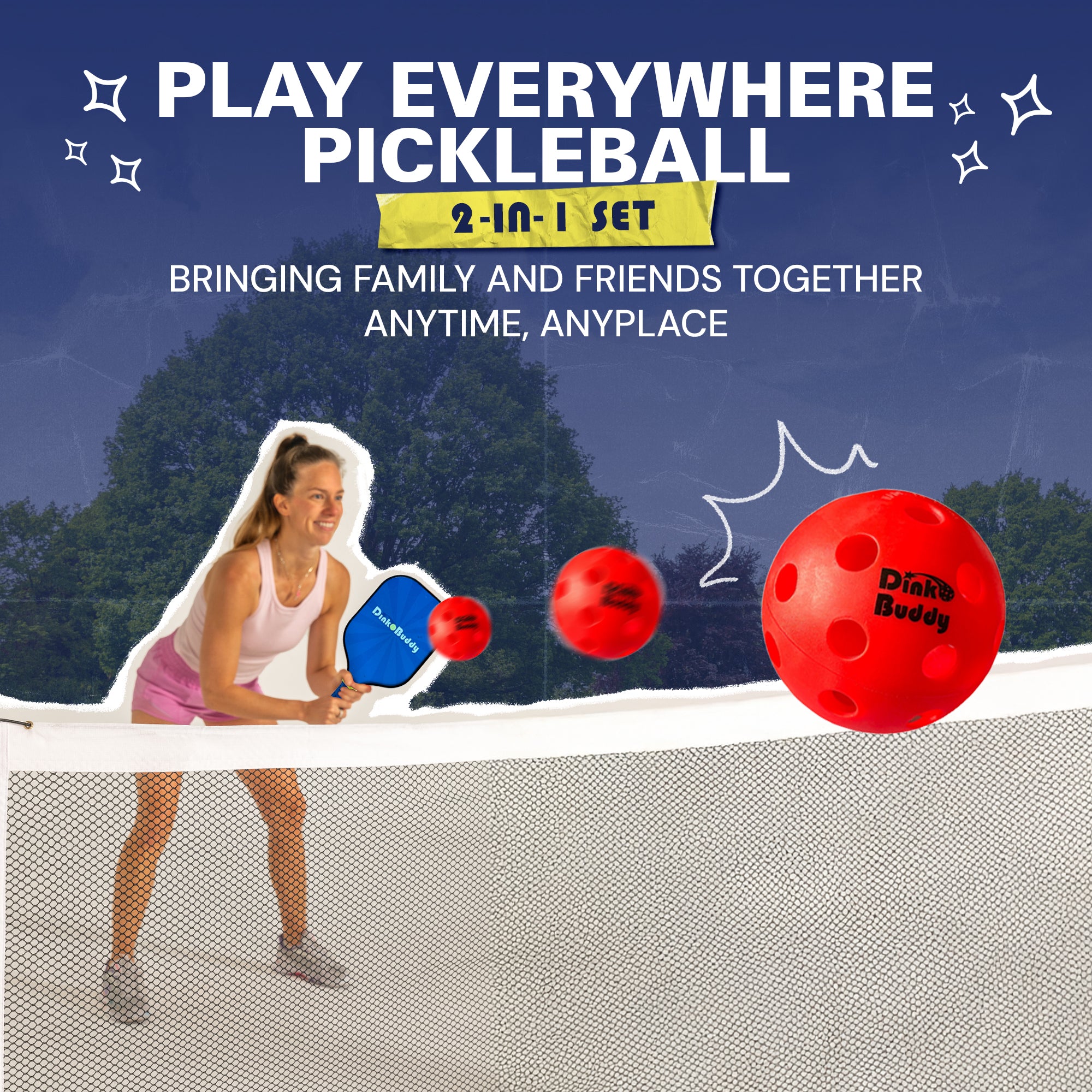 Play Everywhere 2-in-1 Pickleball Set