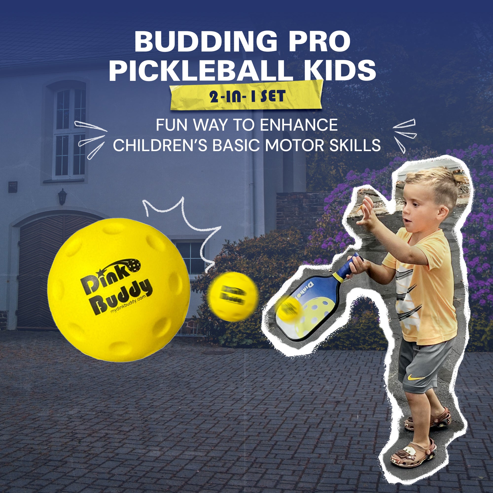 Budding Pro Pickleball Kids Set, 2-in-1