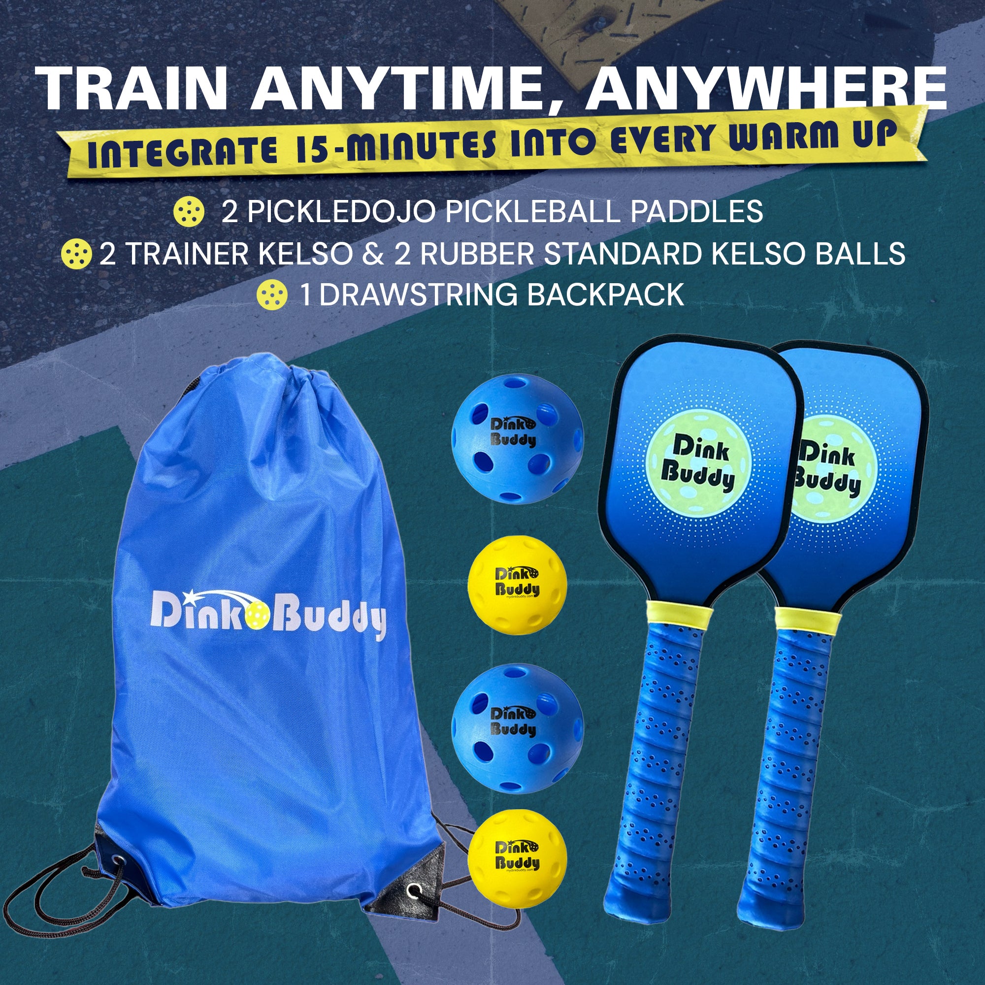 PickleDojo™ Pickleball Training Set, 2-in-1