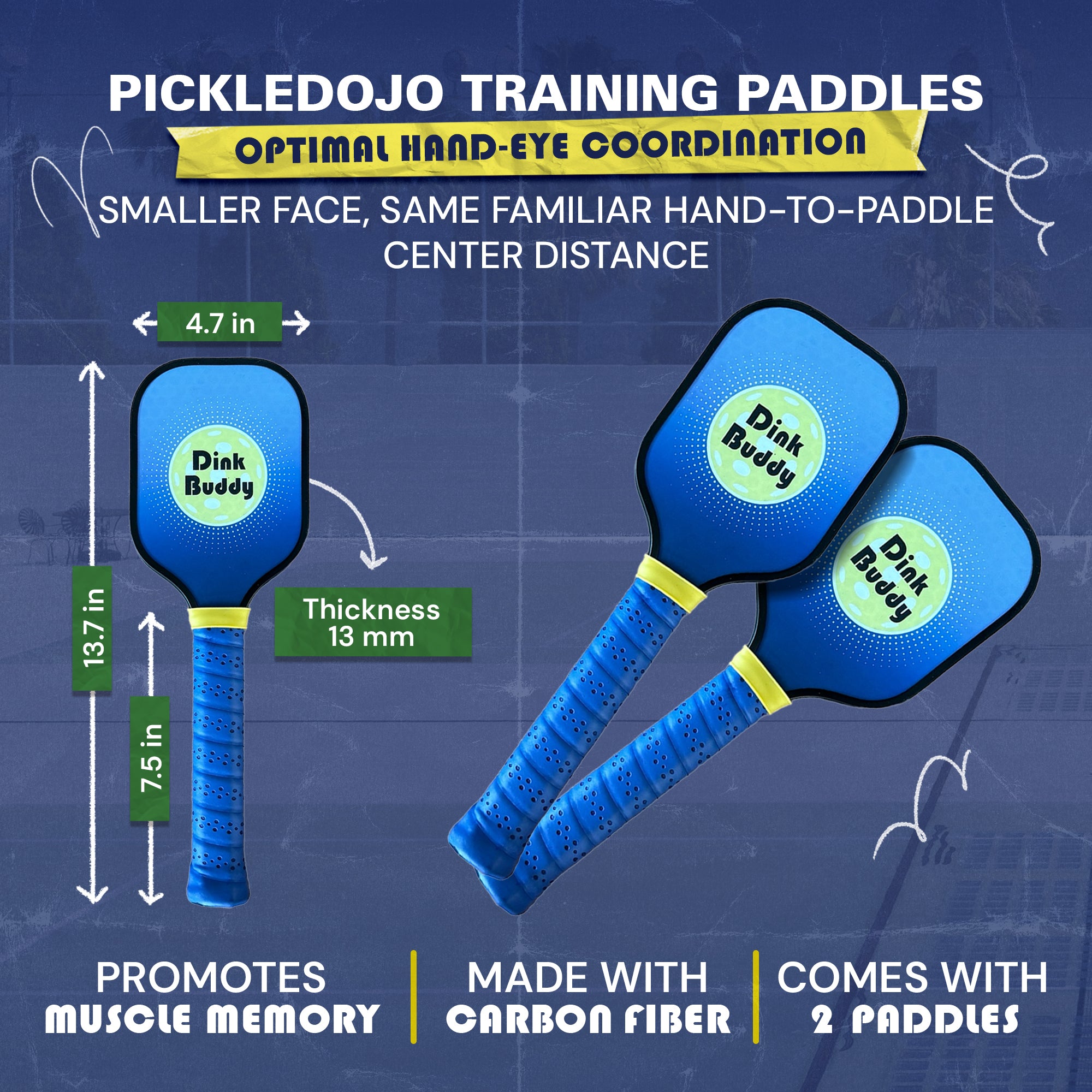 PickleDojo™ Pickleball Training Set, 2-in-1