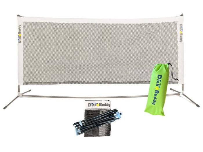 6ft all-black portable pickleball net system with carry bag and accessories